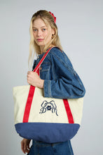 Load image into Gallery viewer, Damson Madder DM Embroidery Tote
