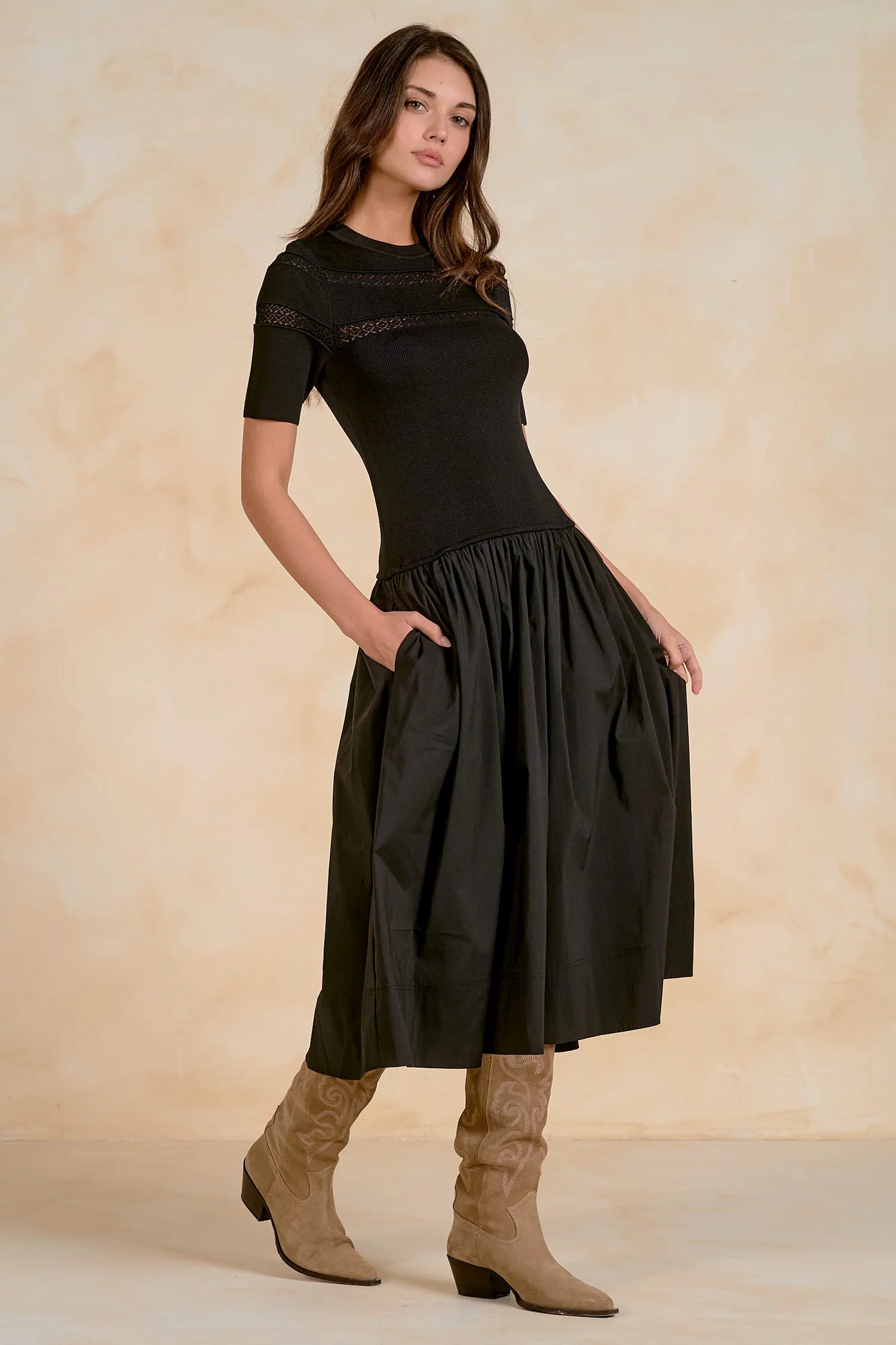 Elan Low Waist Tshirt Dress