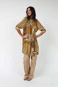 Lollys Laundry Sabine Short Gold Printed Dress