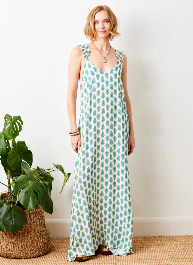Suzy D Geranium Crepe Maxi Dress
