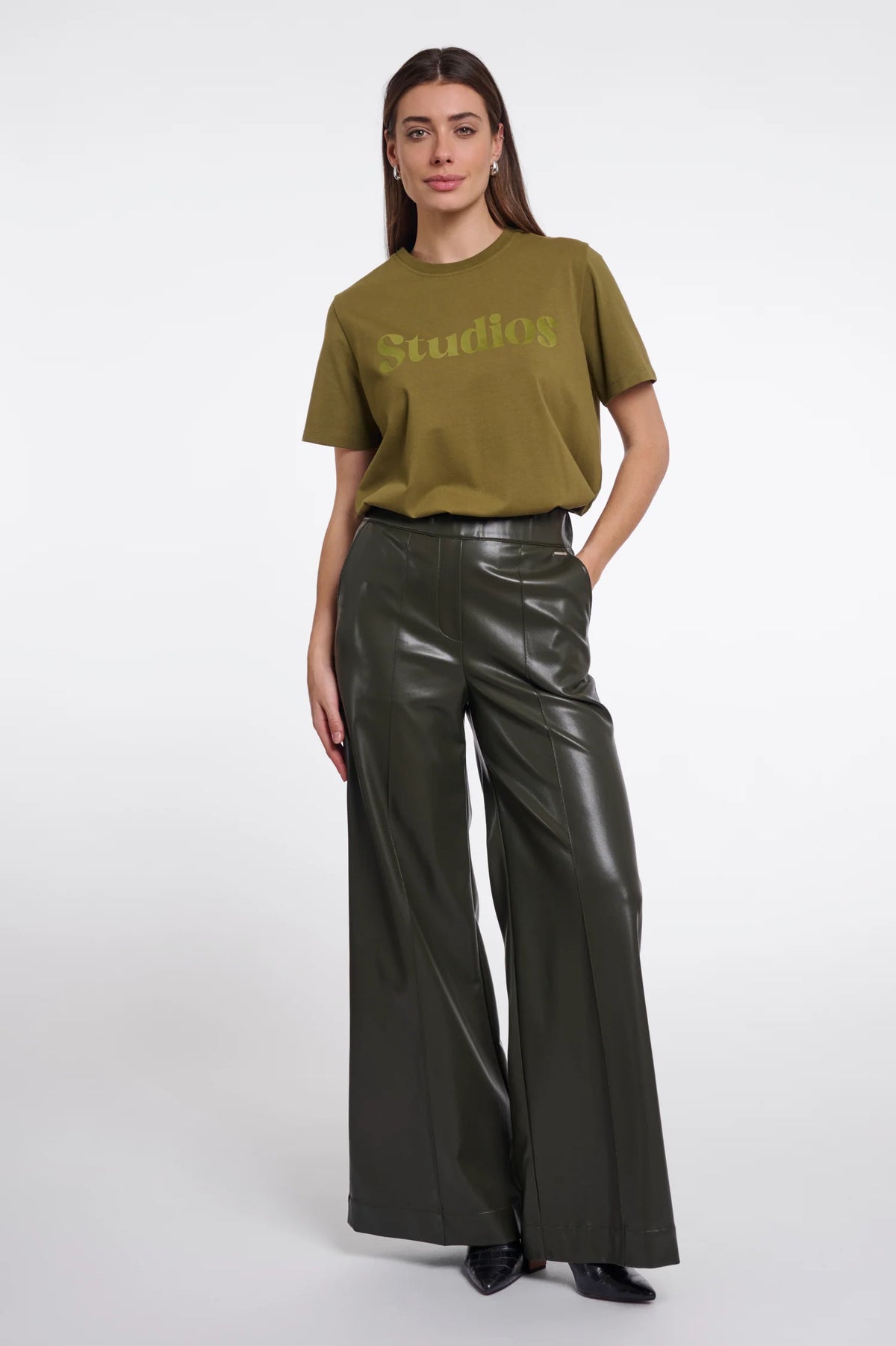 Rino & Pelle Therese Wide Leg Faux leather Pants