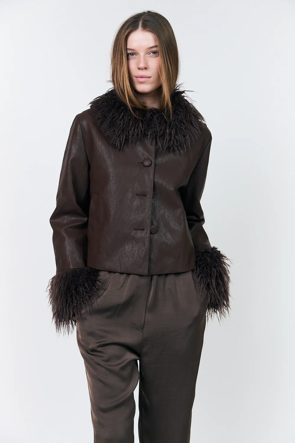 Lollys Laundry Tracy Leather Look Jacket