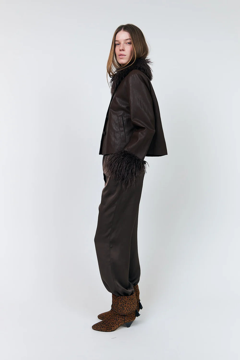 Lollys Laundry Tracy Leather Look Jacket