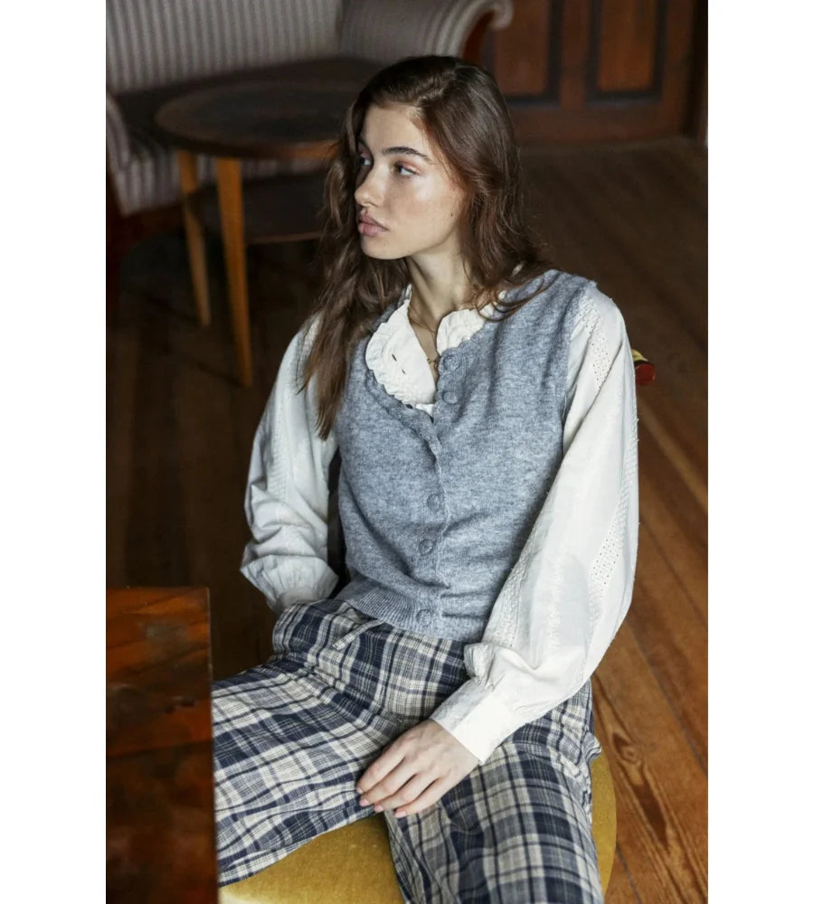 Atelier Reve IrLovey Frill Sleeveless Cardi