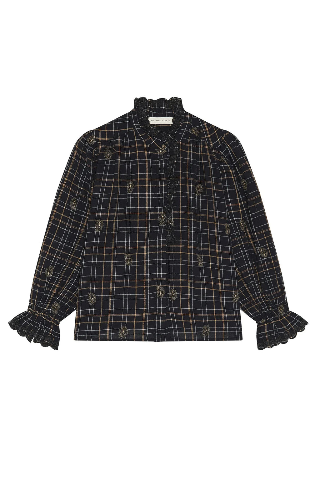 Maison Hotel Coco Plaid Blouse