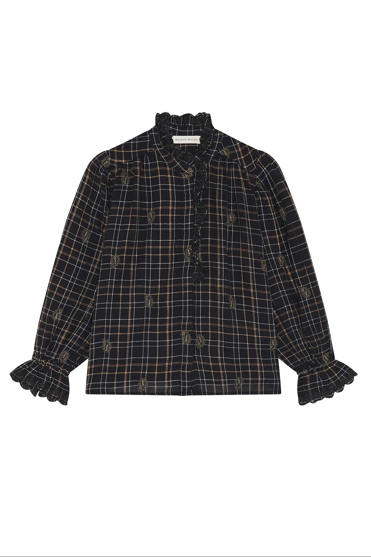 Maison Hotel Coco Plaid Blouse