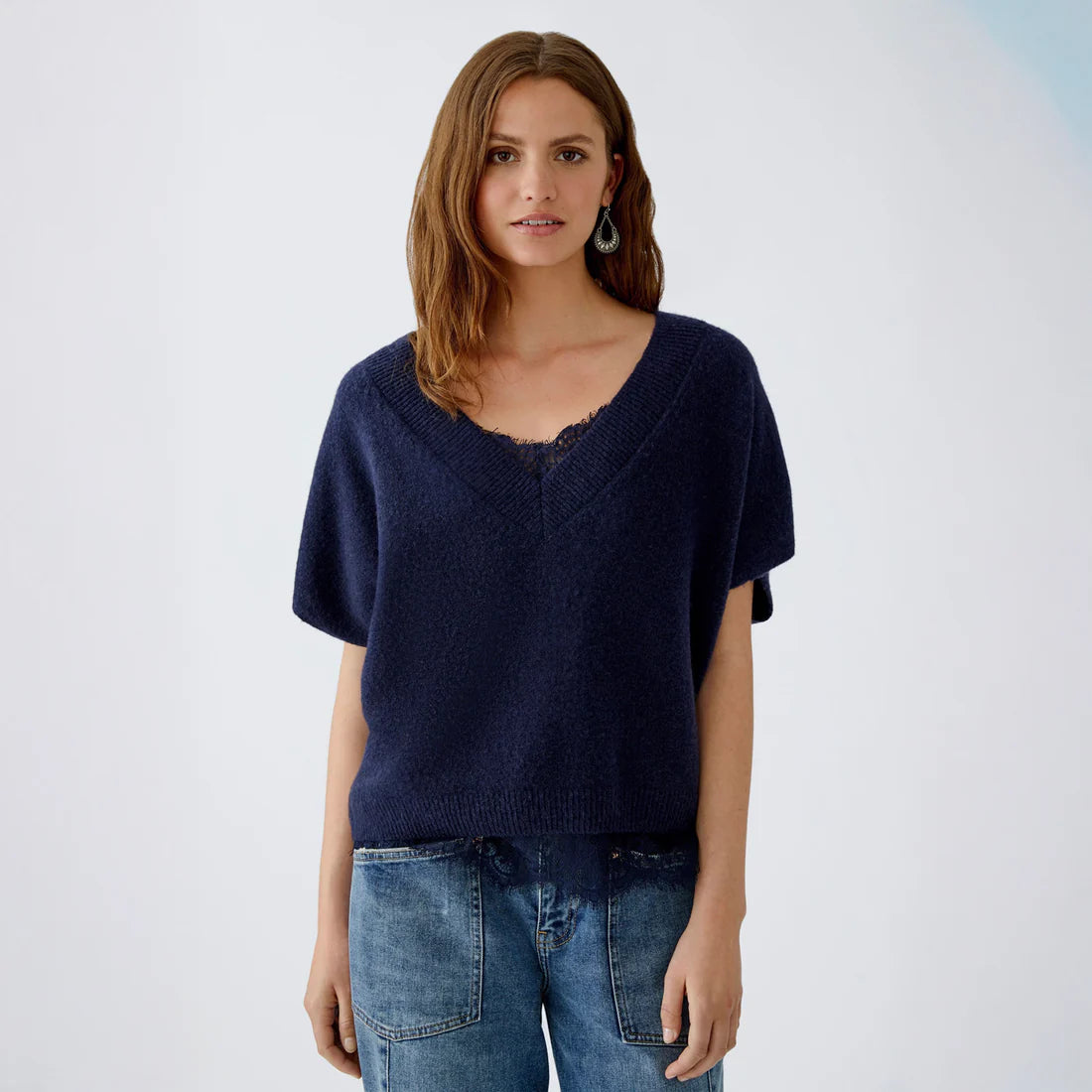 Oui Oversized V Neck Pullover