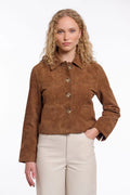 Rino & Pelle Zeyna Full Suede Trucker Jacket