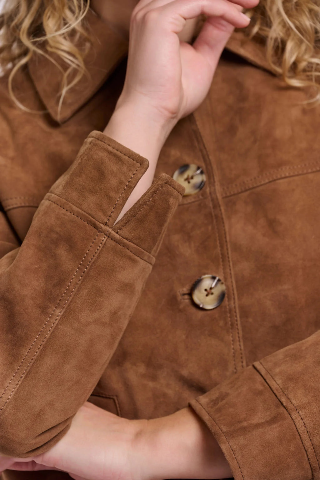 Rino & Pelle Zeyna Full Suede Trucker Jacket