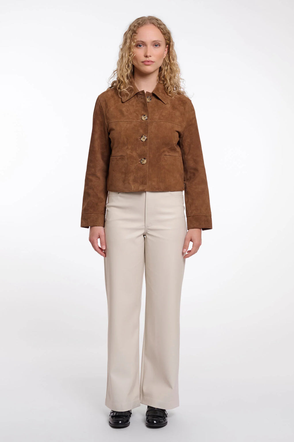 Rino & Pelle Zeyna Full Suede Trucker Jacket