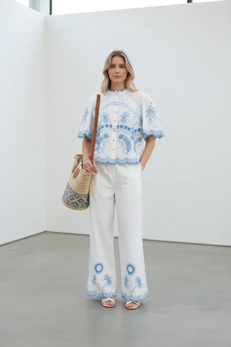 BRDR Beach Party Cutout Blouse
