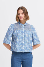 Load image into Gallery viewer, Atelier Reve IrNoire Blue Paisley Shirt
