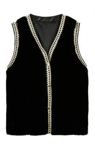 Load image into Gallery viewer, Wild Demba Embroidered Edge Fluffy Waistcoat
