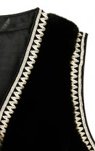 Load image into Gallery viewer, Wild Demba Embroidered Edge Fluffy Waistcoat
