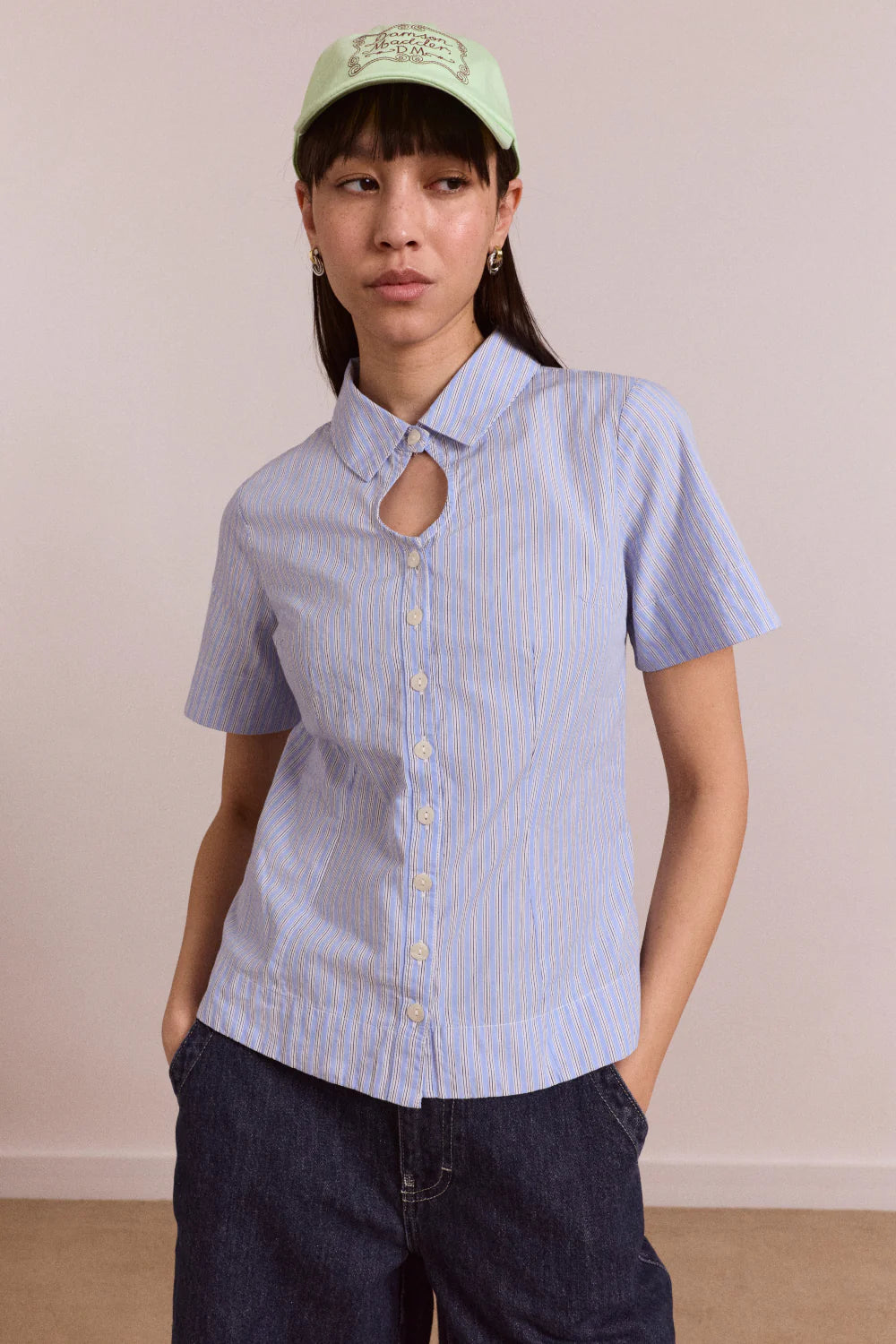 Damson Madder Ebba Shirt Mini Business Stripe