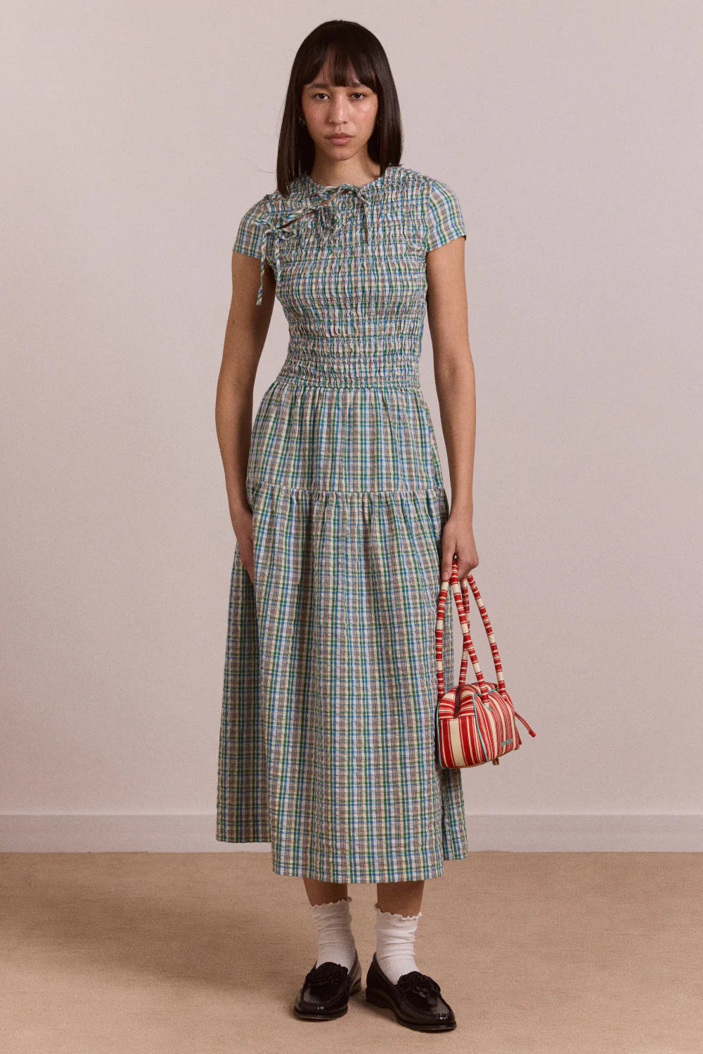 Damson Madder Midi Dress Picnic Check