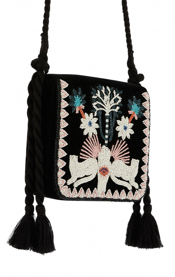 Wild Epona Velvet Embroidered Bag