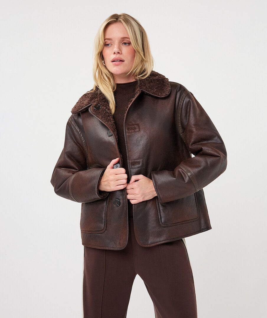 Esqualo Reversible Faux Shearling Jacket