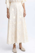 Greek Archaic Kori Blossom Embroidered Skirt
