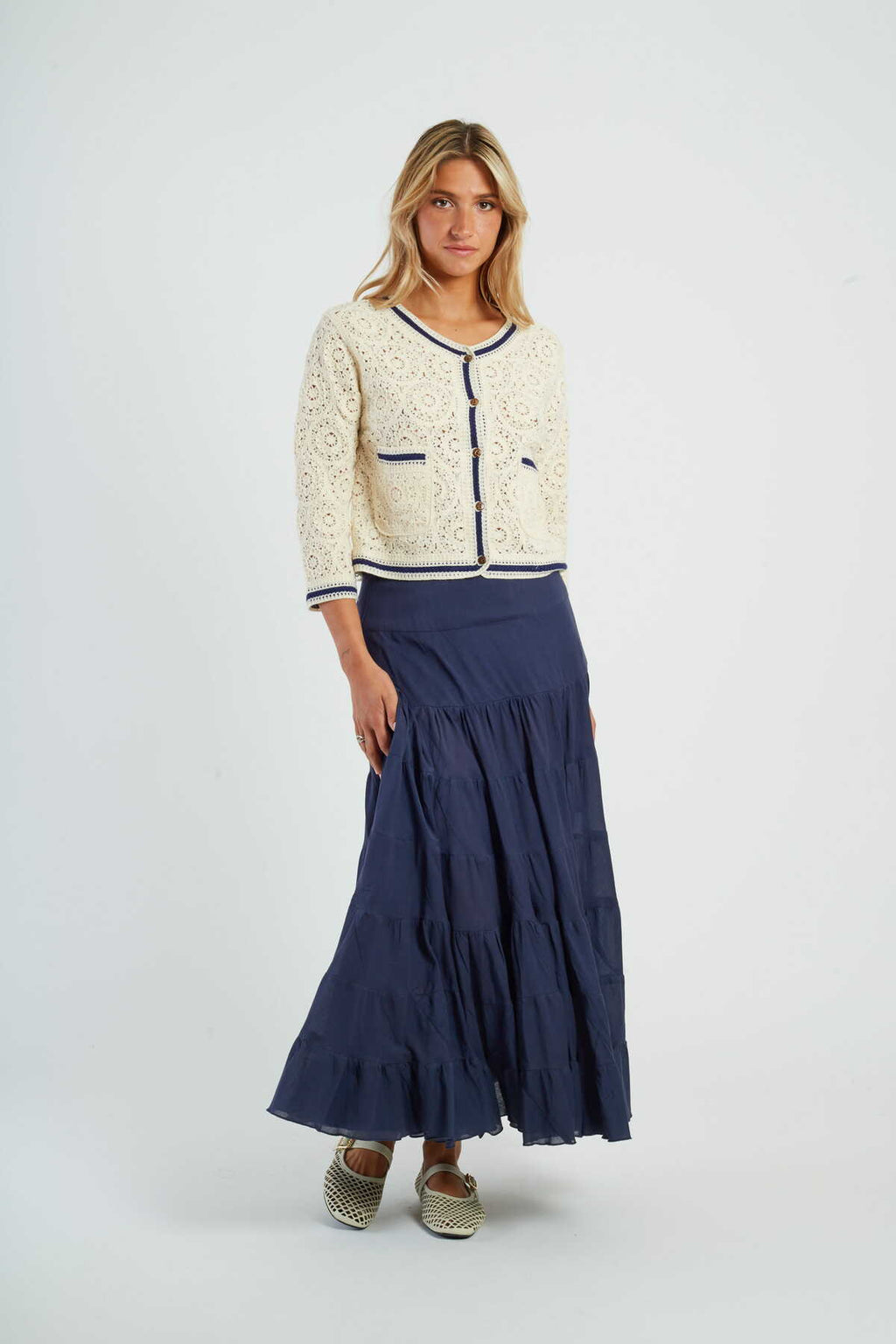 Derhy Paola Crochet Cardigan
