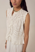 Maison Hotel Camila Embroidered Sleeveless top