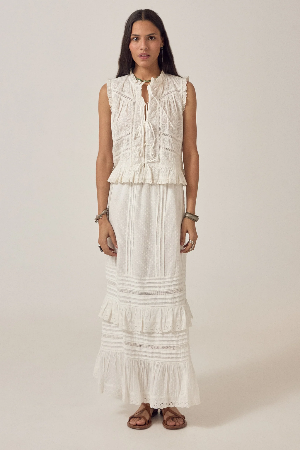 Maison Hotel Camila Embroidered Sleeveless top