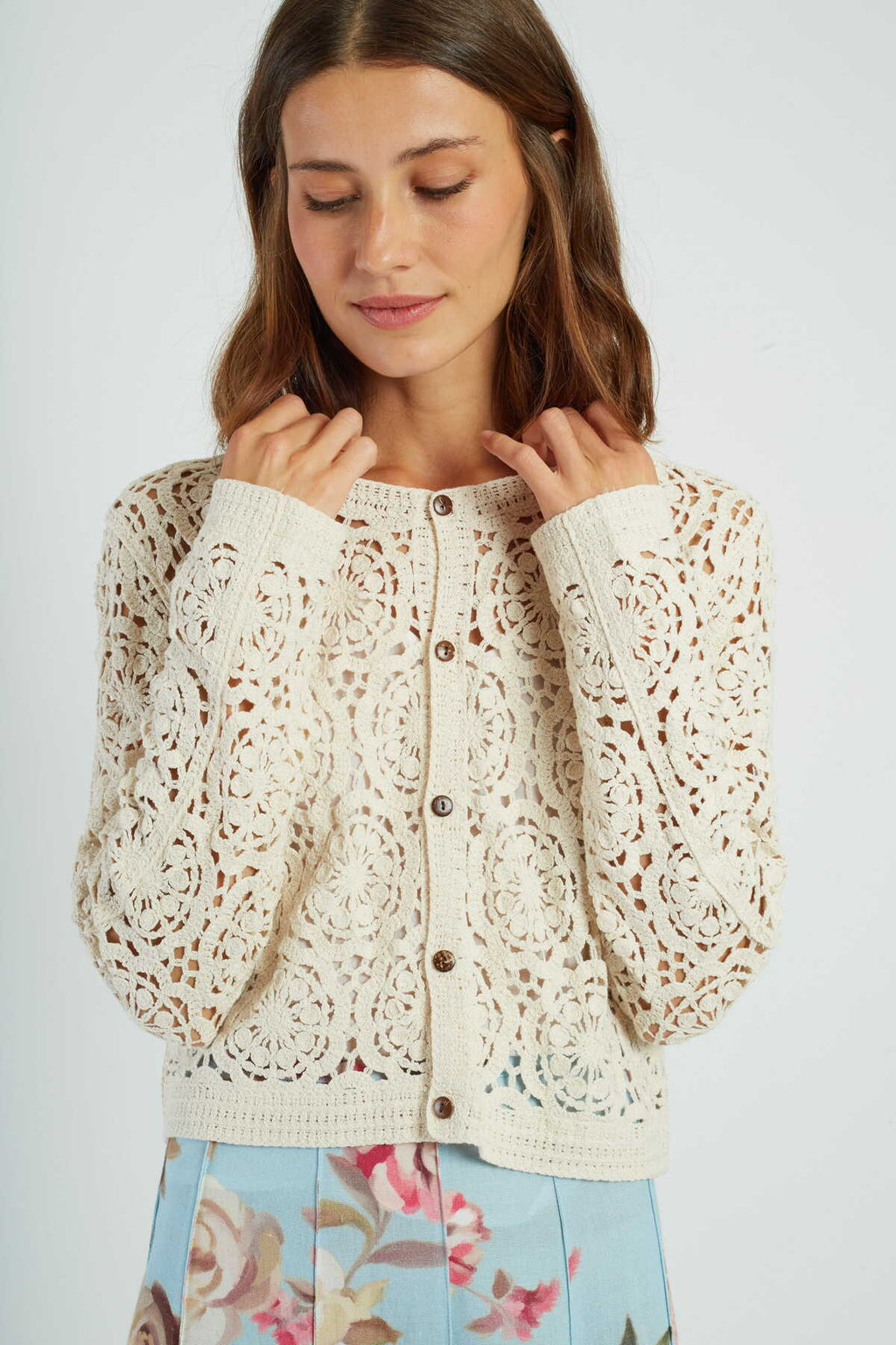 Derhy Pascaline Crochet Cardigan
