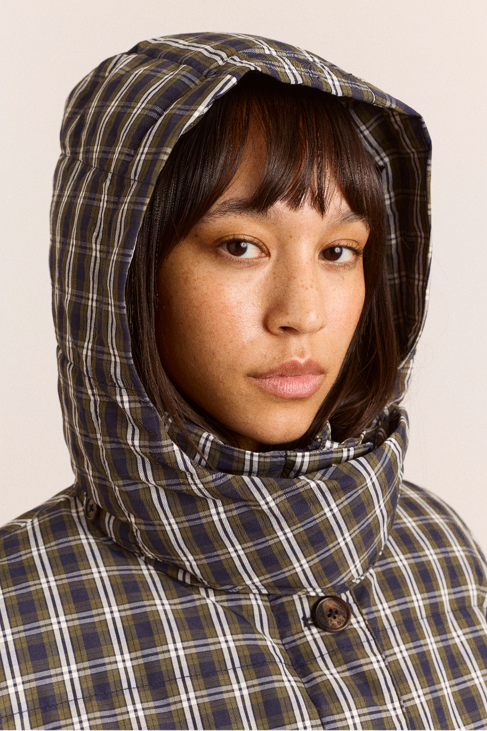 Damson Madder Pearl Hooded Puffer
