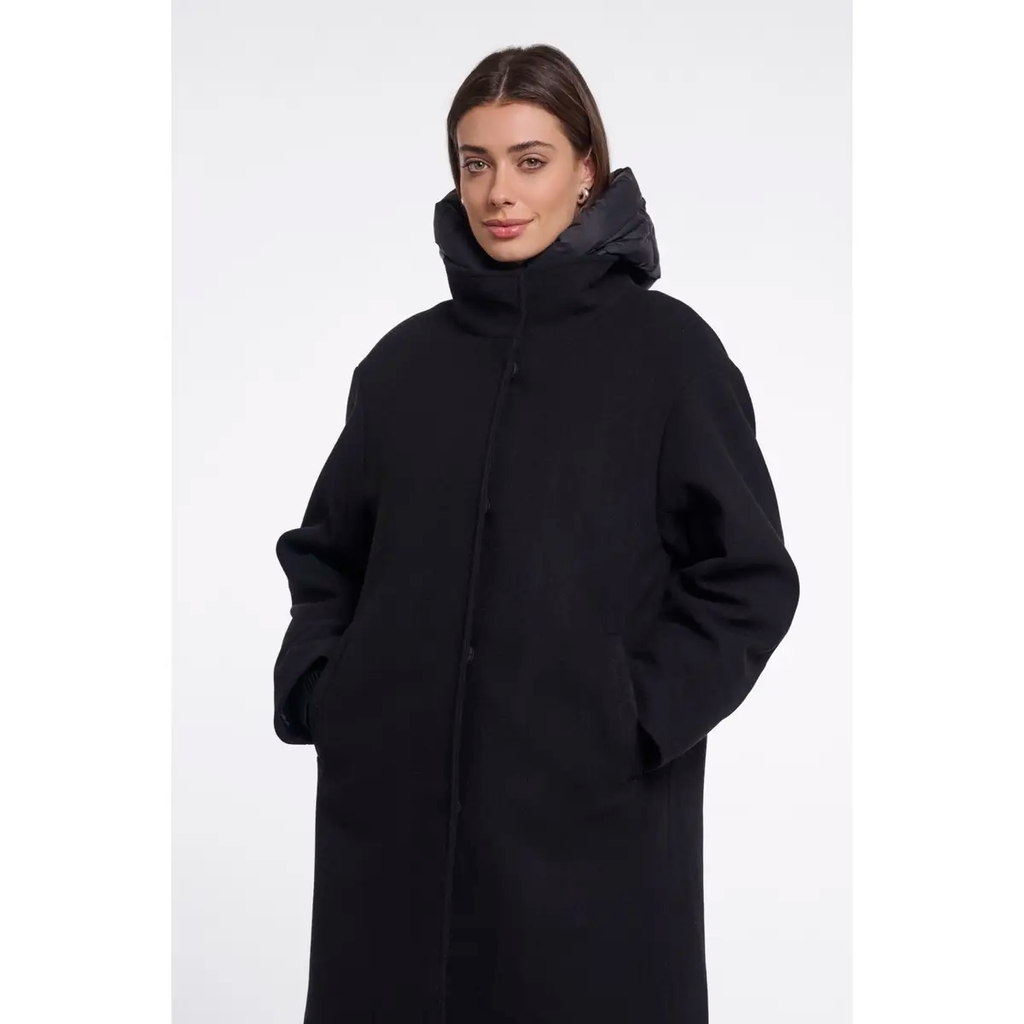 Rino & Pelle Omri Coat with Quilted Inserts
