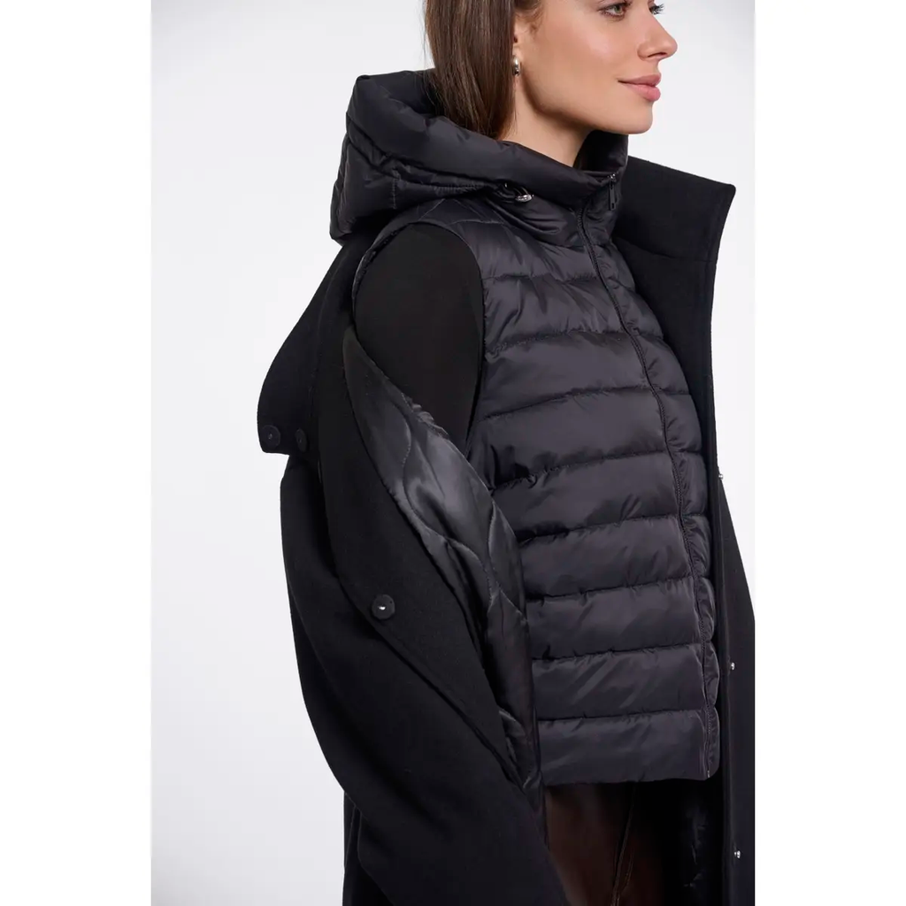 Rino & Pelle Omri Coat with Quilted Inserts