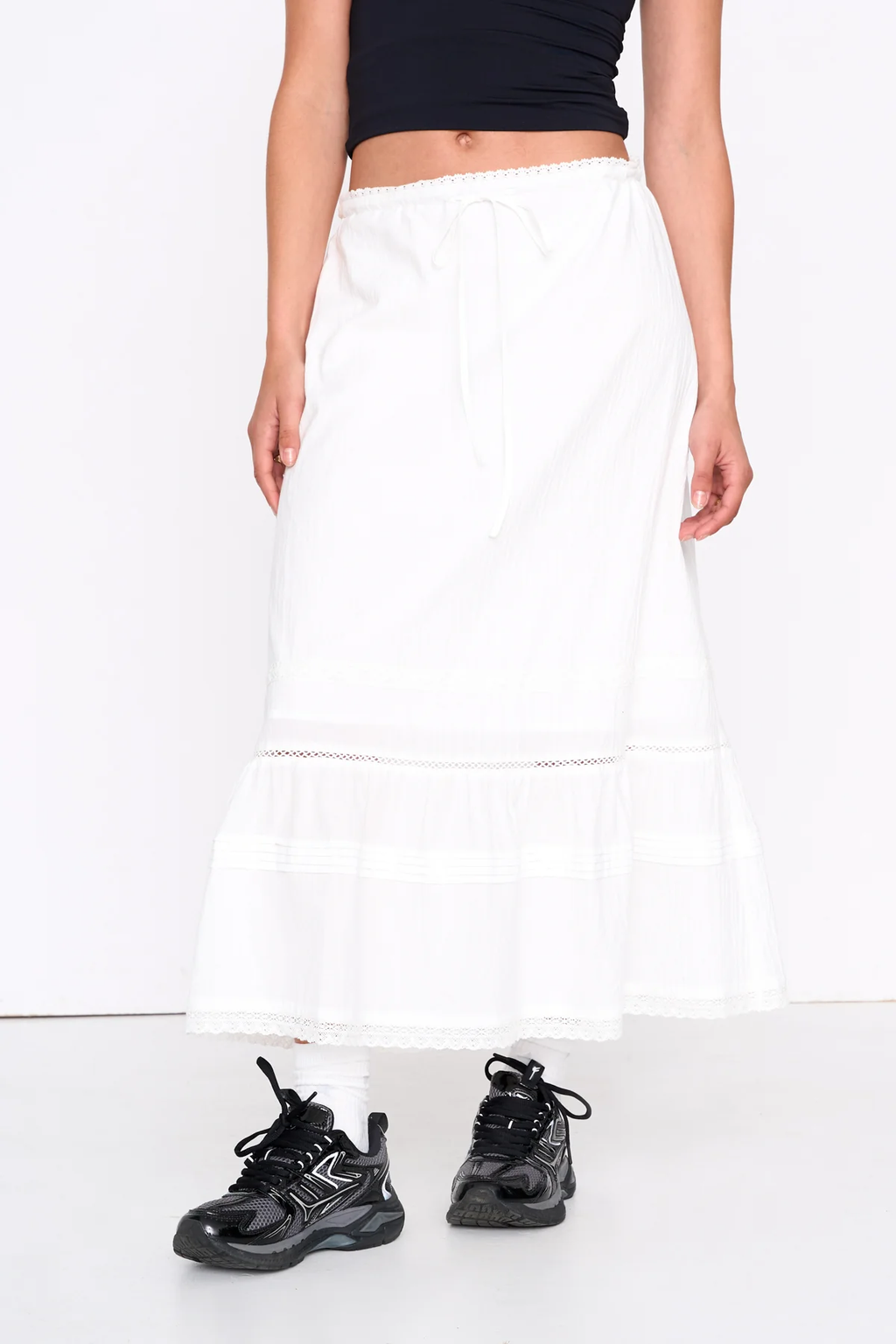 24Colours Boho Tiered Maxi Skirt