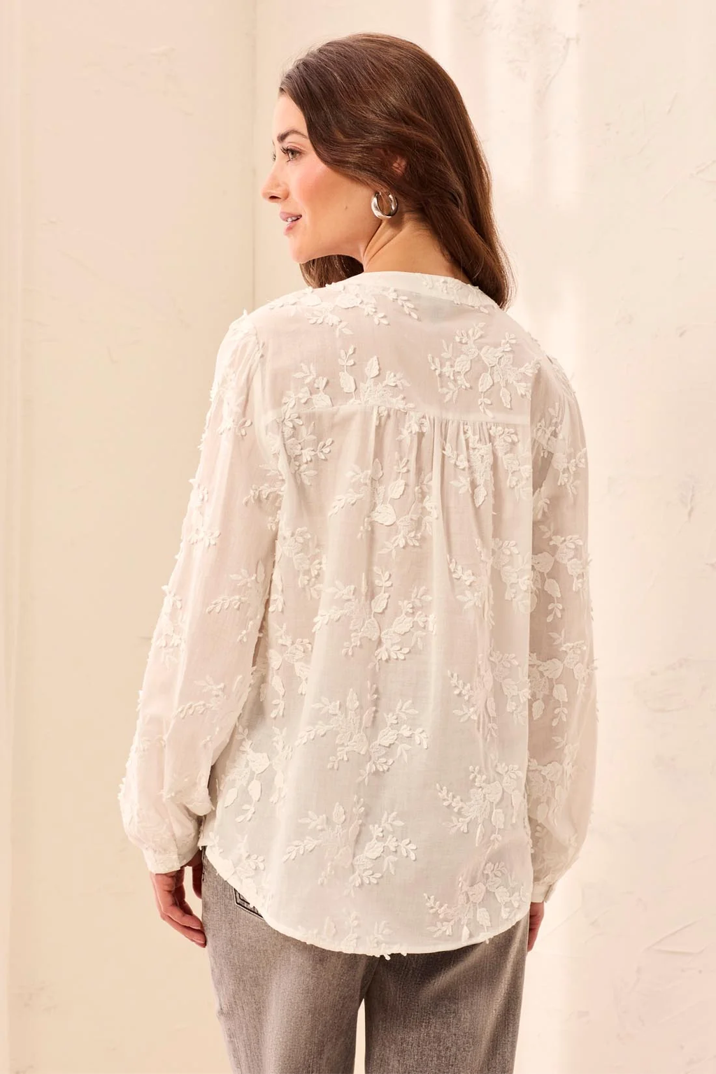Tribal Flower Applique Blouse