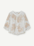Gustav Mira Sequin Embroidered Sheen Blouse