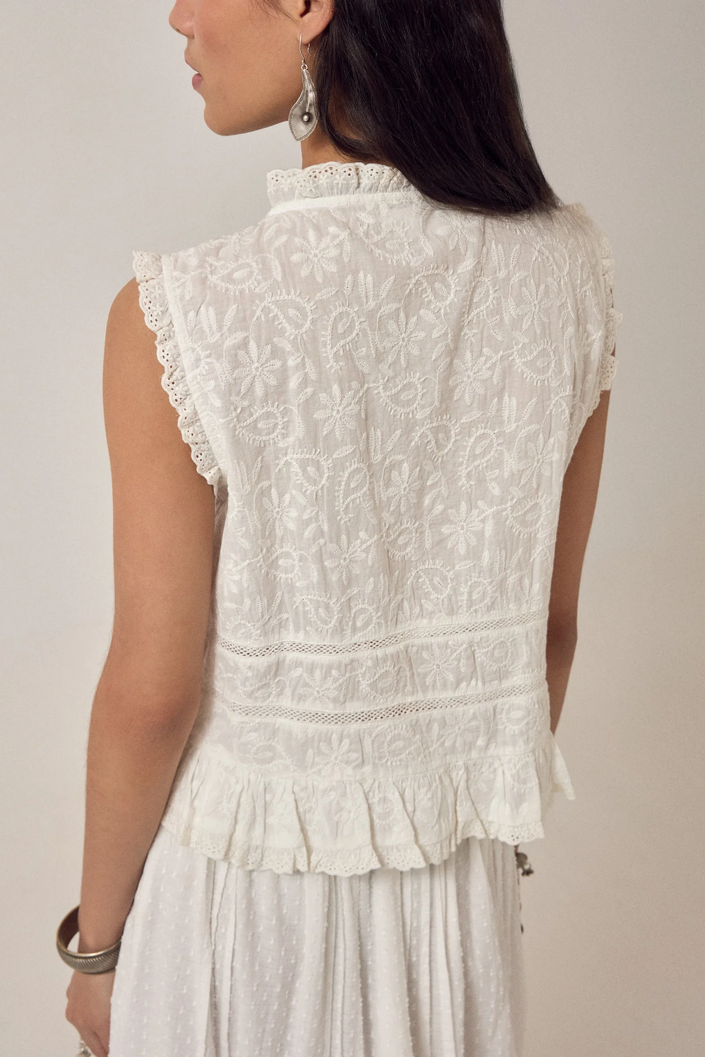 Maison Hotel Camila Embroidered Sleeveless top