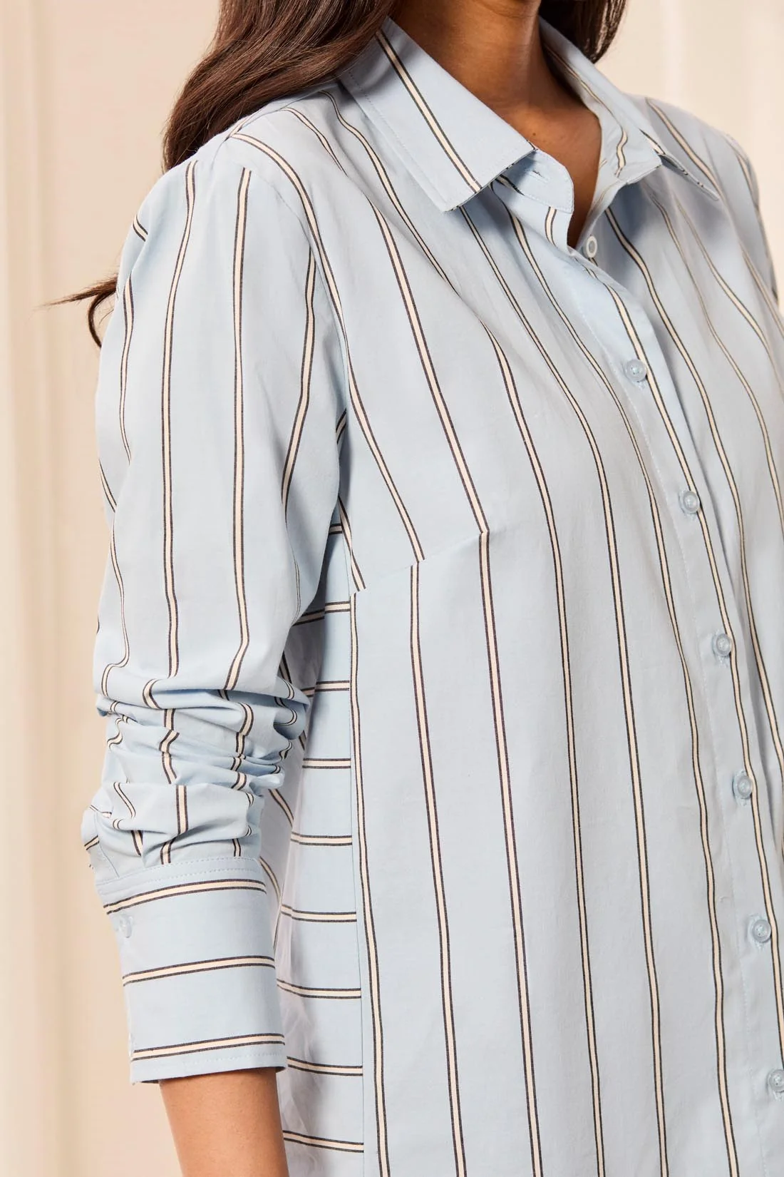 Tribal Blue Stripe Long Shirt