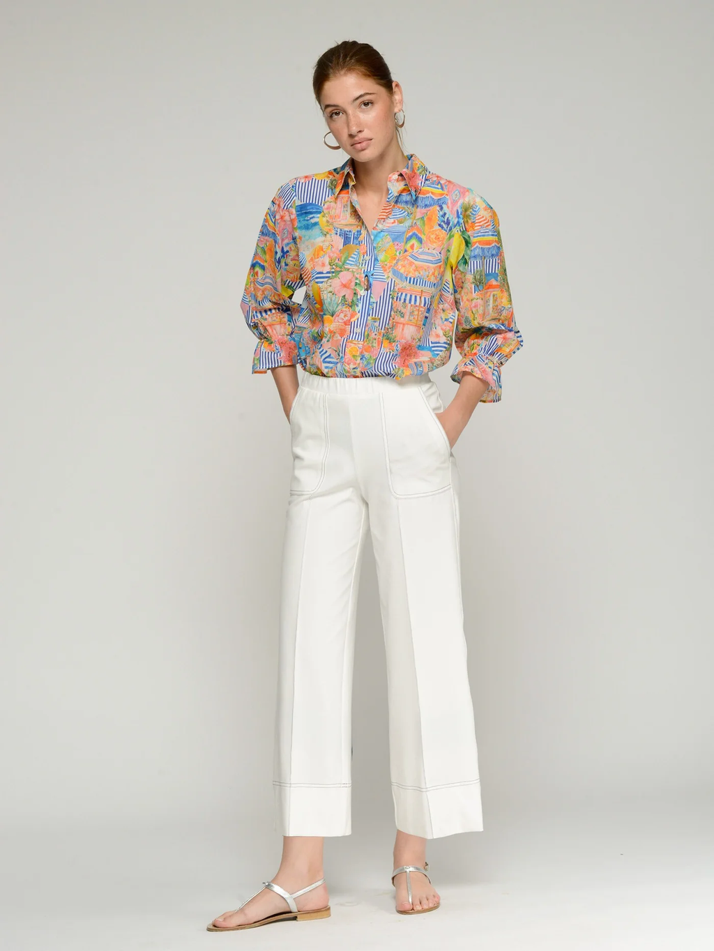 Vilagallo Wide Leg Stretch Trouser