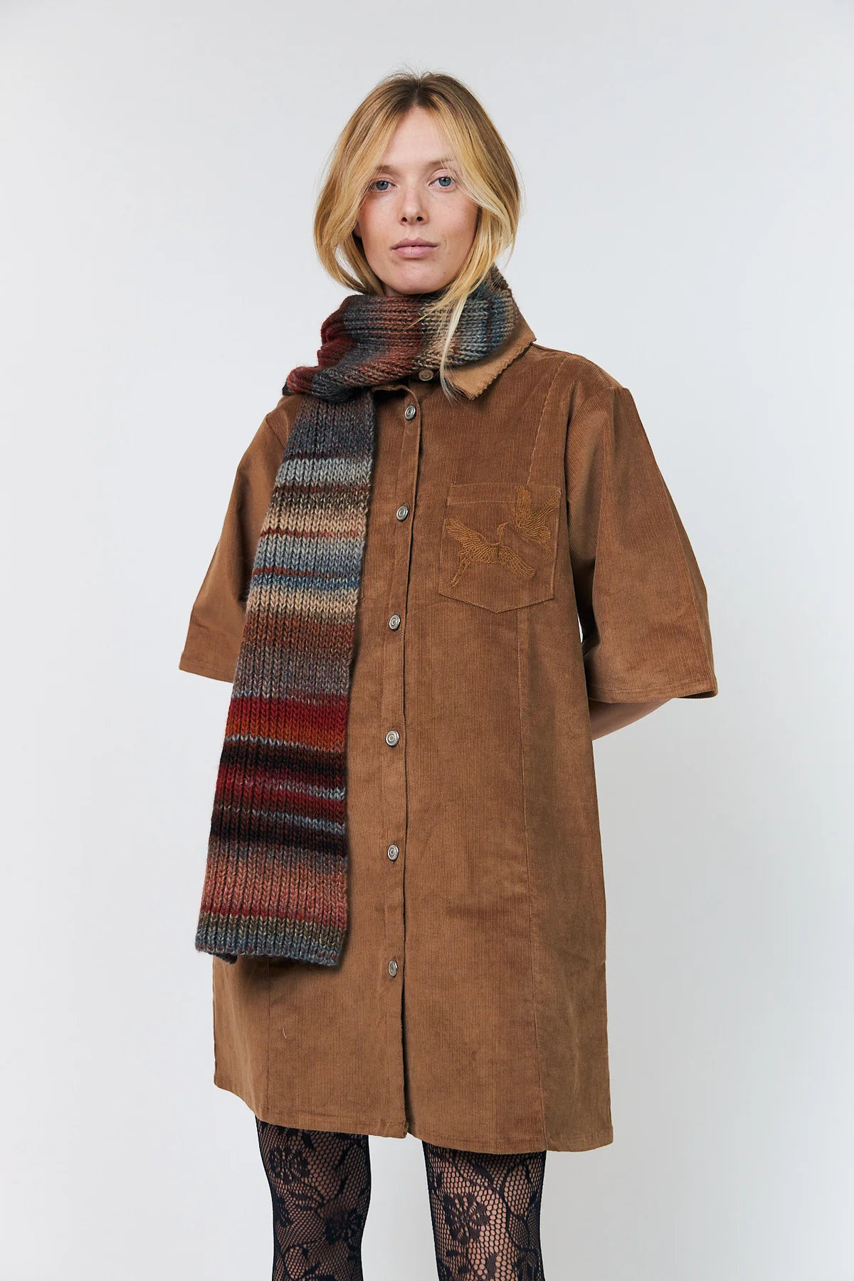 Lollys Laundry Dafne Rust Knit Scarf