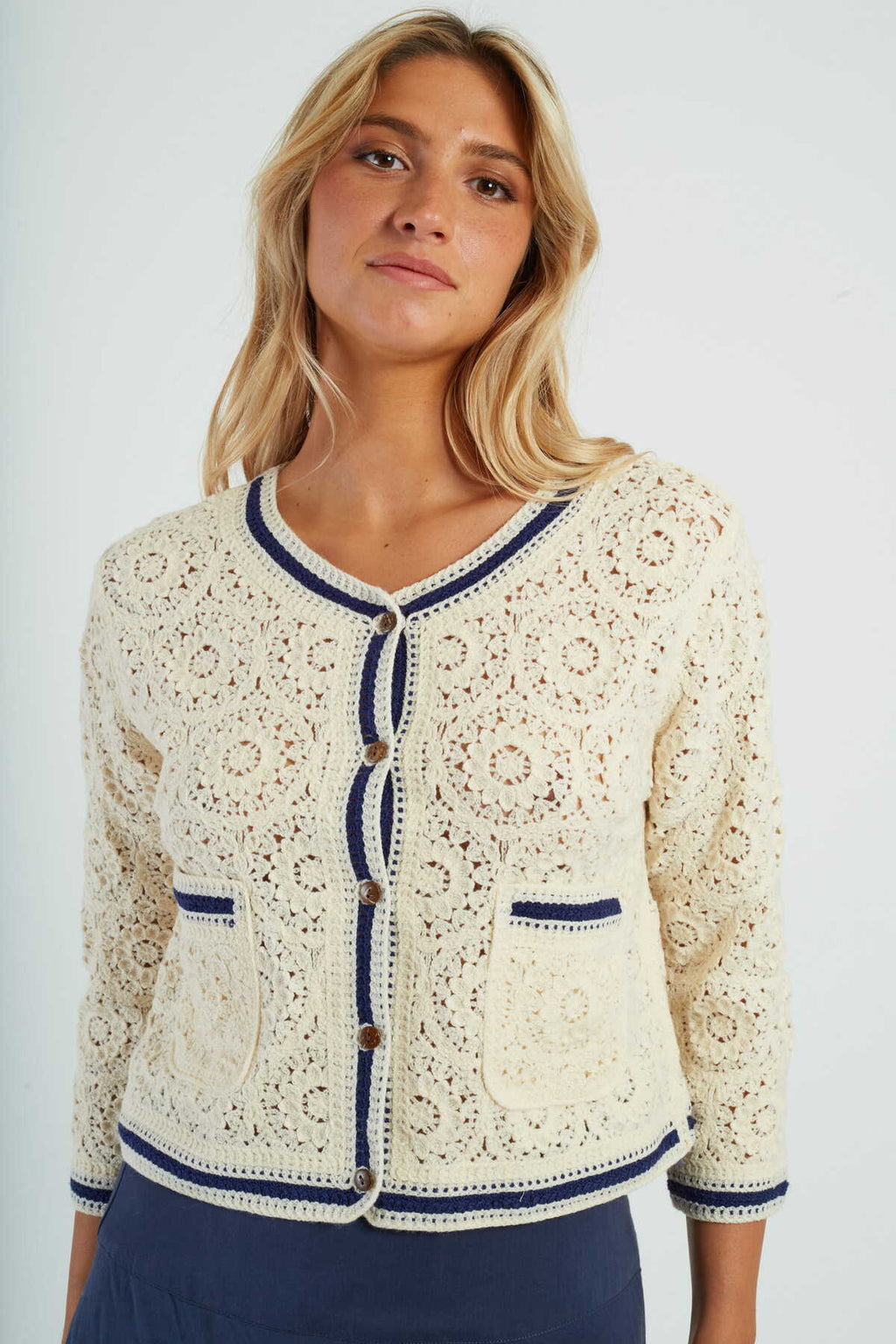 Derhy Paola Crochet Cardigan