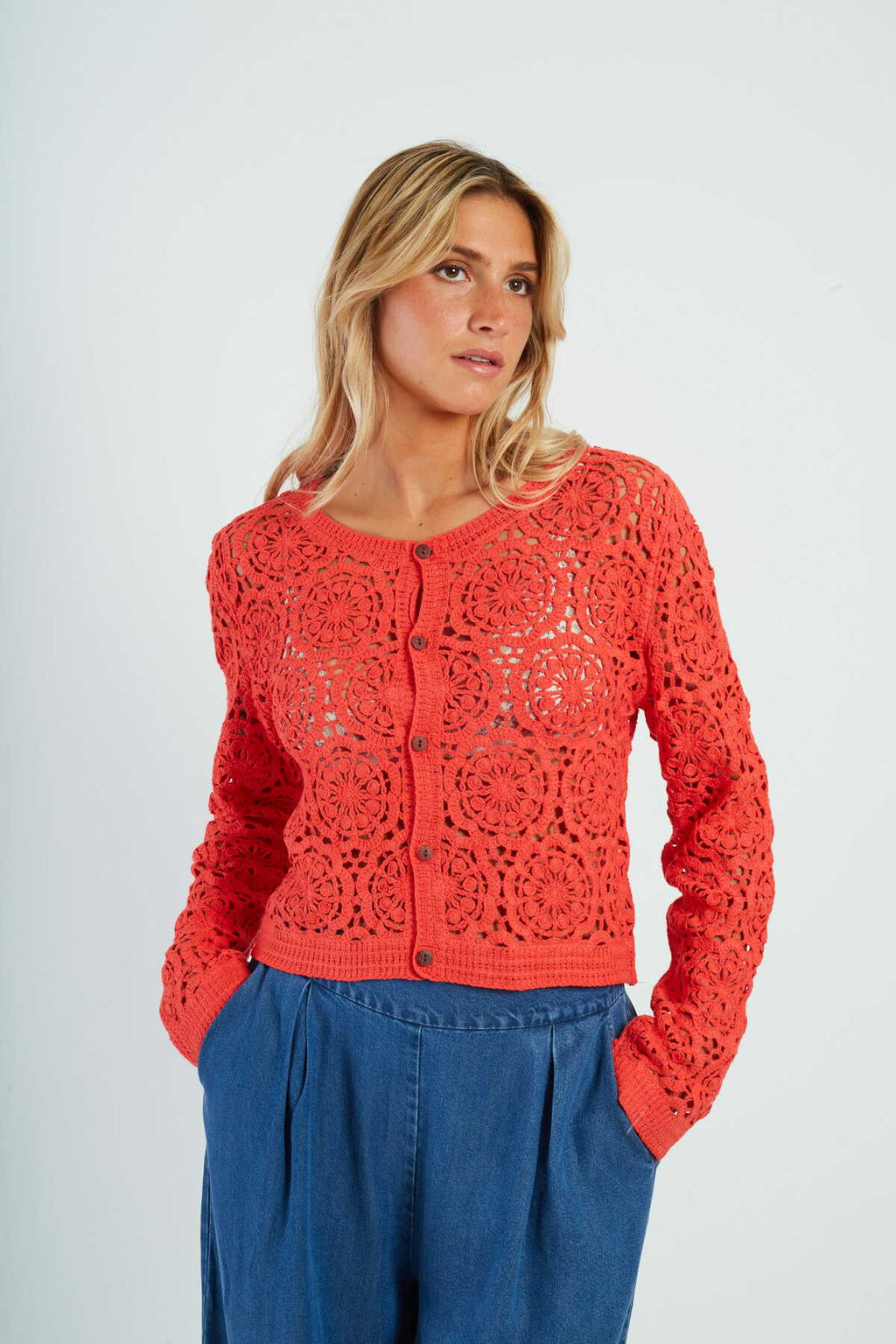 Derhy Pascaline Crochet Cardigan