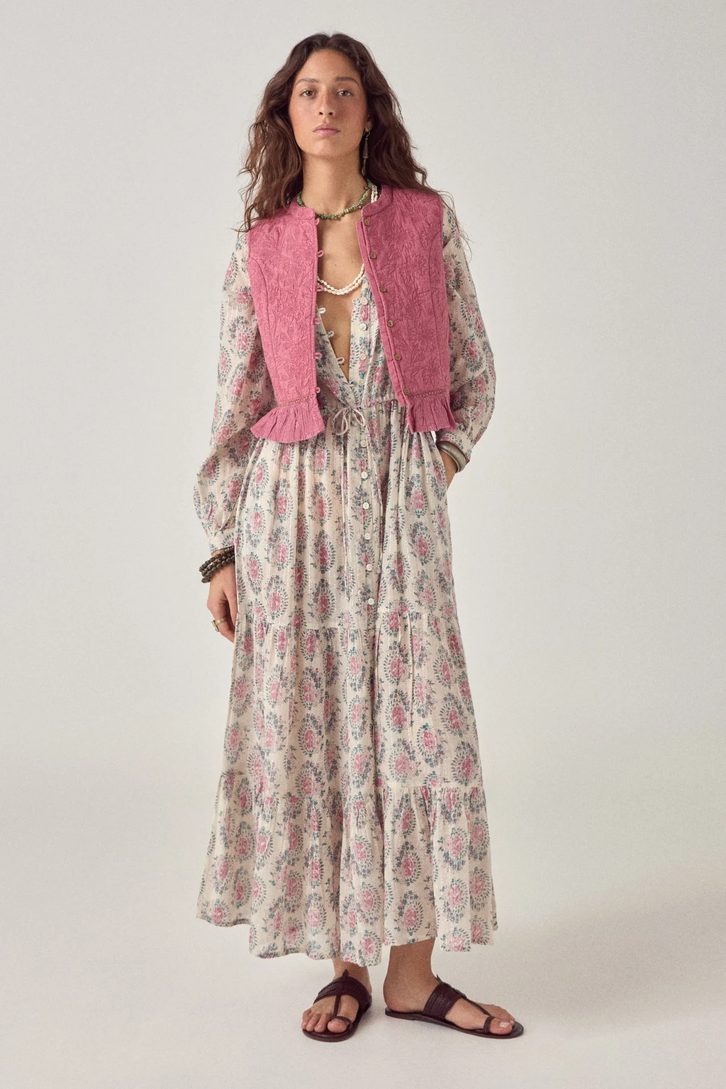 Maison Hotel Anne Lurex Gauze Dress