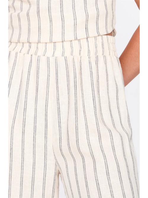 24Colours Linen Blend Striped Trousers