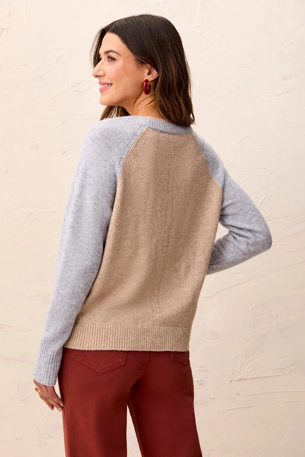 Tribal Oatmeal Double Layer Jumper