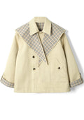 Damson Madder Jerry Reversible Crop Trench Ginger Check