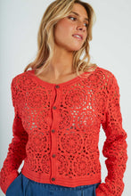 Load image into Gallery viewer, Derhy Pascaline Crochet Cardigan
