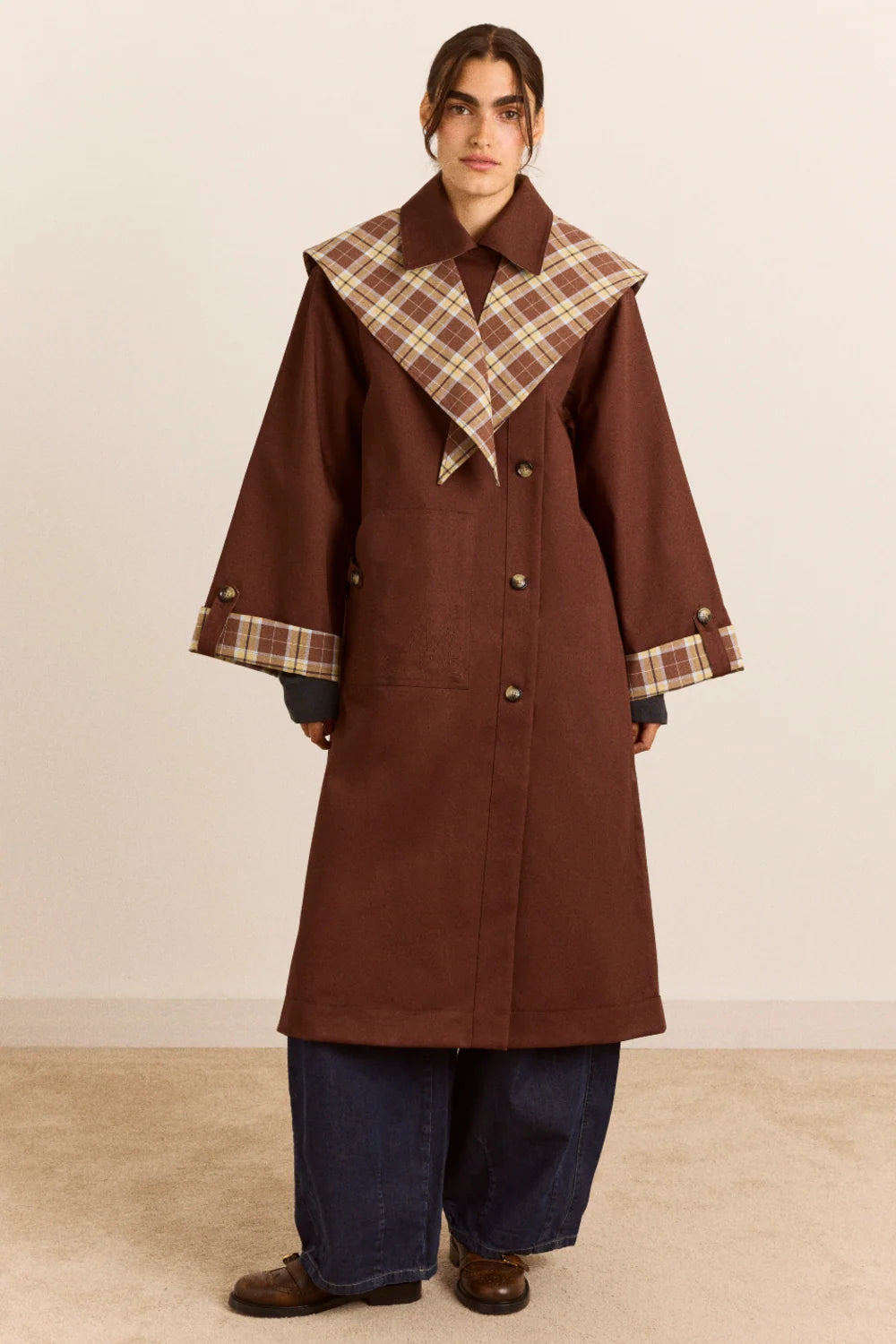 Damson Madder Reversible Jerry Longline Trench