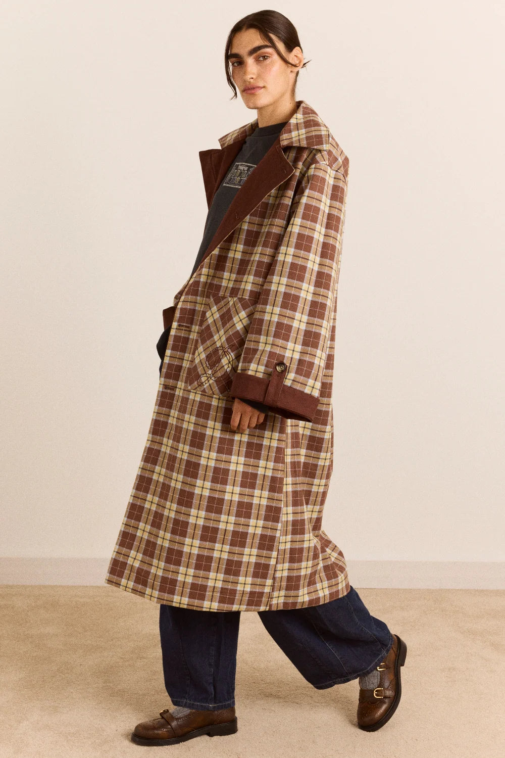 Damson Madder Reversible Jerry Longline Trench