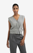 Load image into Gallery viewer, YAYA Knitted Gilet with Asymmetric Button
