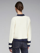 Load image into Gallery viewer, Vilagallo Bi-Colour Cardigan with Gold Buttons
