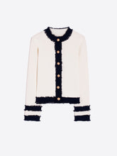 Load image into Gallery viewer, Vilagallo Bi-Colour Cardigan with Gold Buttons
