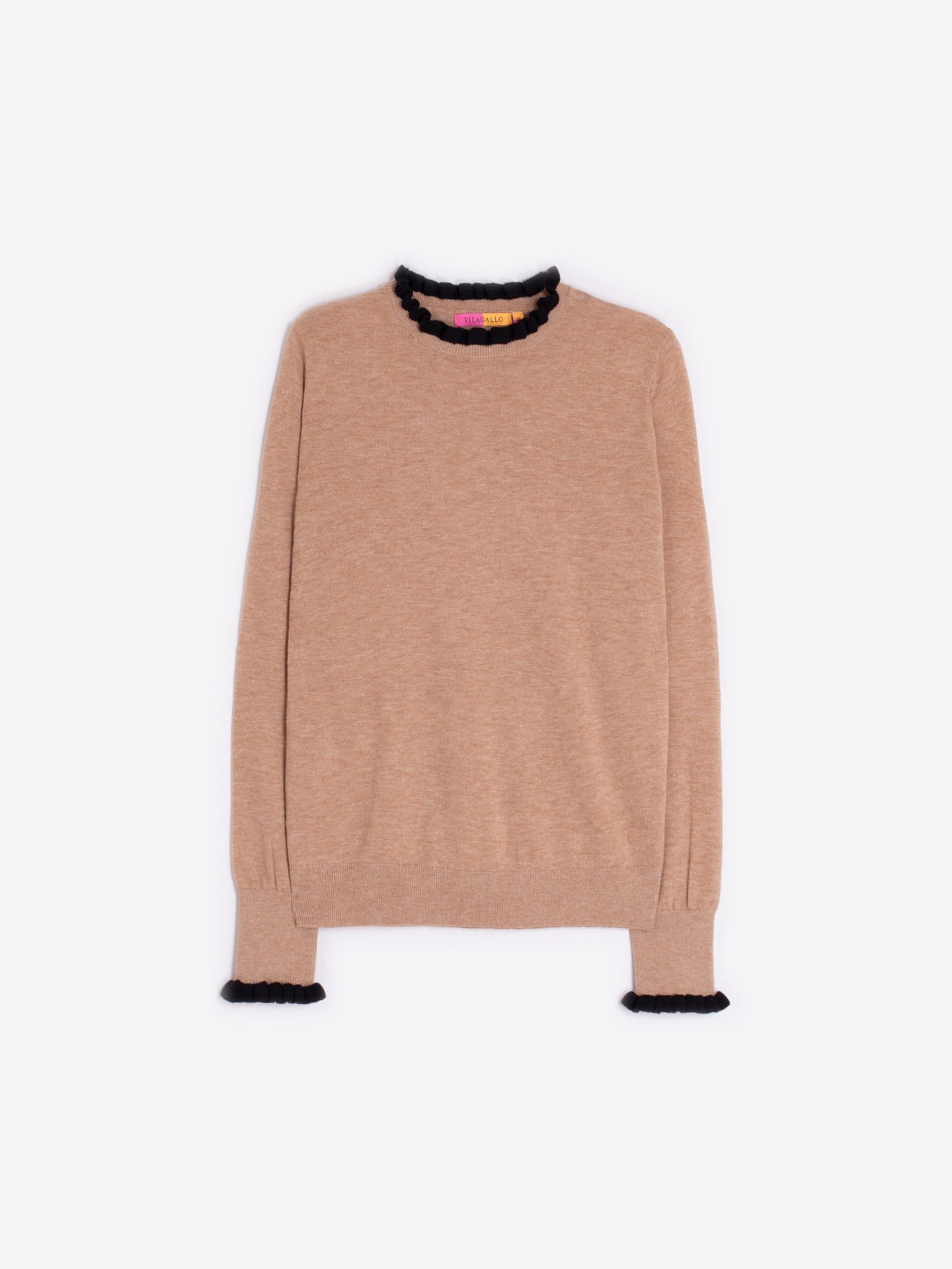 Vilagallo Volantes Frill Neck Sweater